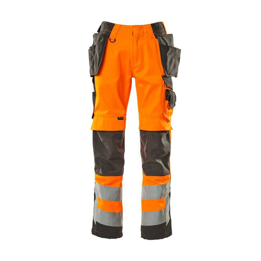 MASCOT® Wigan pantalon d'artisan, orange haute visibilité/anthracite foncé