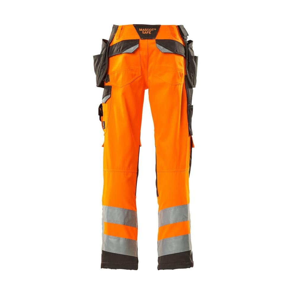 MASCOT® Wigan pantalon d'artisan, orange haute visibilité/anthracite foncé