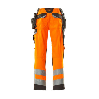 MASCOT® Wigan pantalon d'artisan, orange haute visibilité/anthracite foncé