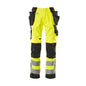 MASCOT® Wigan pantalon d'artisan, jaune/noir haute visibilité