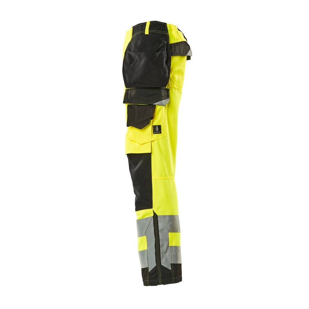 MASCOT® Wigan pantalon d'artisan, jaune/noir haute visibilité