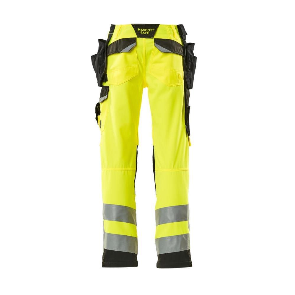 MASCOT® Wigan pantalon d'artisan, jaune/noir haute visibilité
