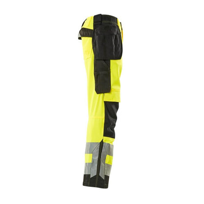 MASCOT® Wigan pantalon d'artisan, jaune/noir haute visibilité