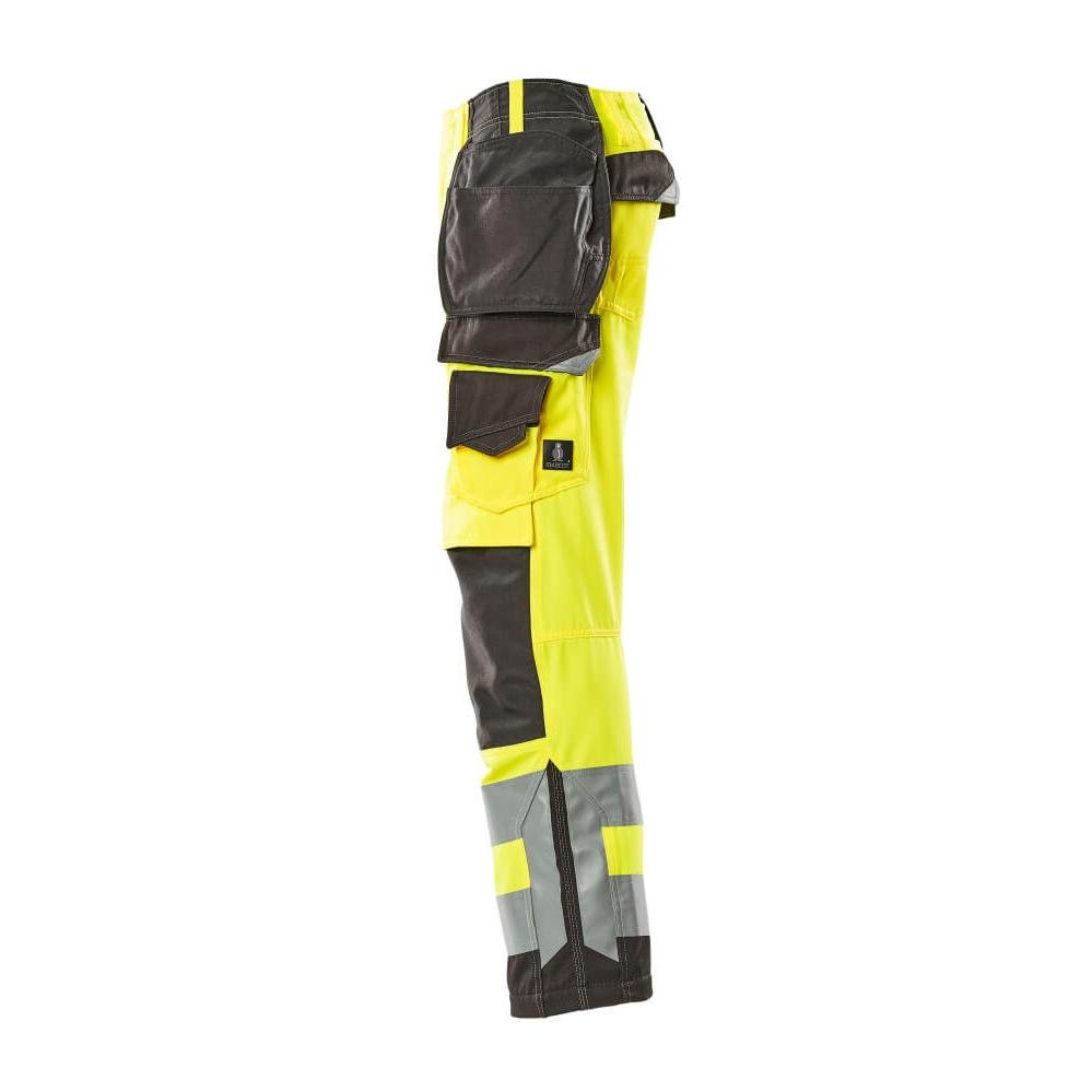 MASCOT® Wigan pantalon d'artisan, jaune haute visibilité/anthracite foncé