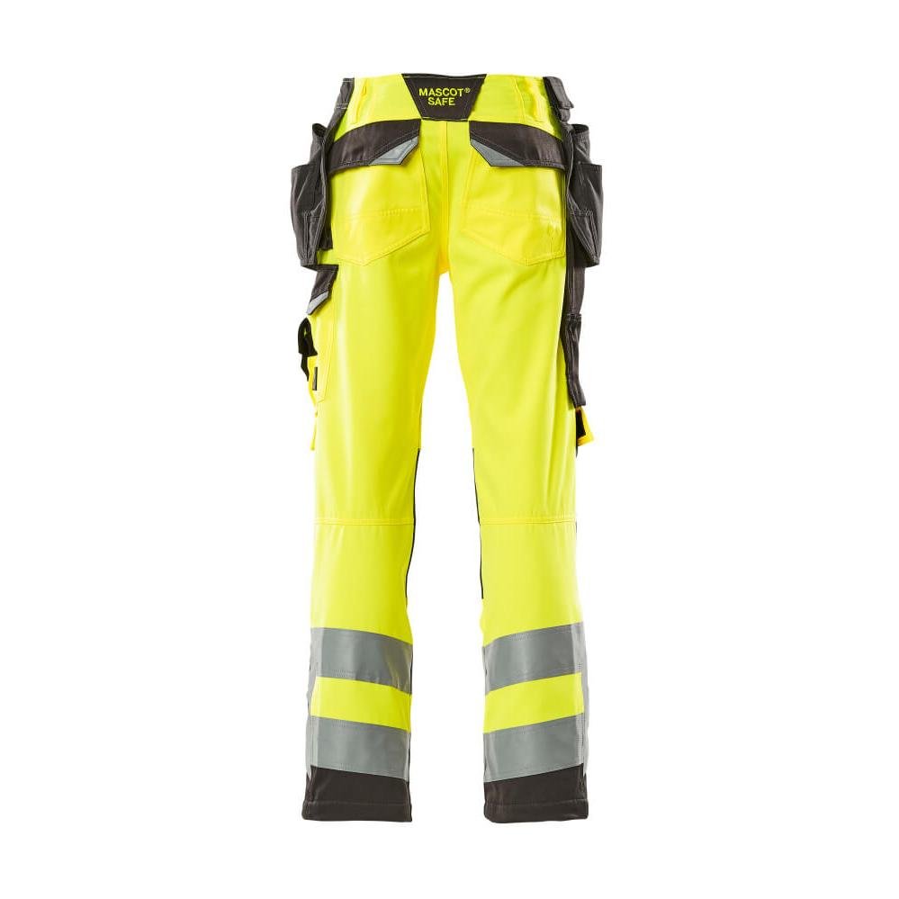 MASCOT® Wigan pantalon d'artisan, jaune haute visibilité/anthracite foncé