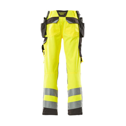MASCOT® Wigan pantalon d'artisan, jaune haute visibilité/anthracite foncé