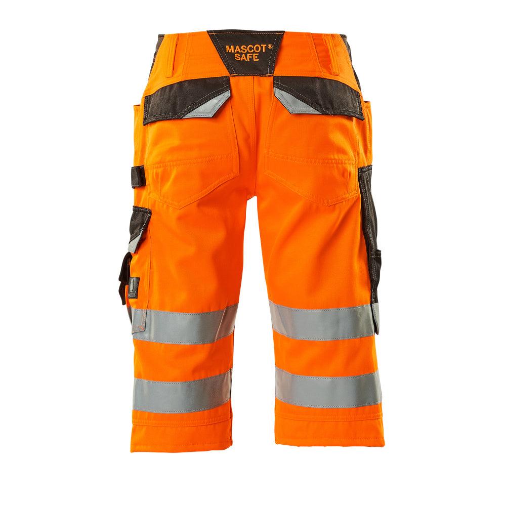 MASCOT® Luton pantalon trois-quarts, orange haute visibilité/anthracite foncé
