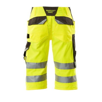 MASCOT® Luton pantalon trois-quarts, jaune haute visibilité/anthracite foncé