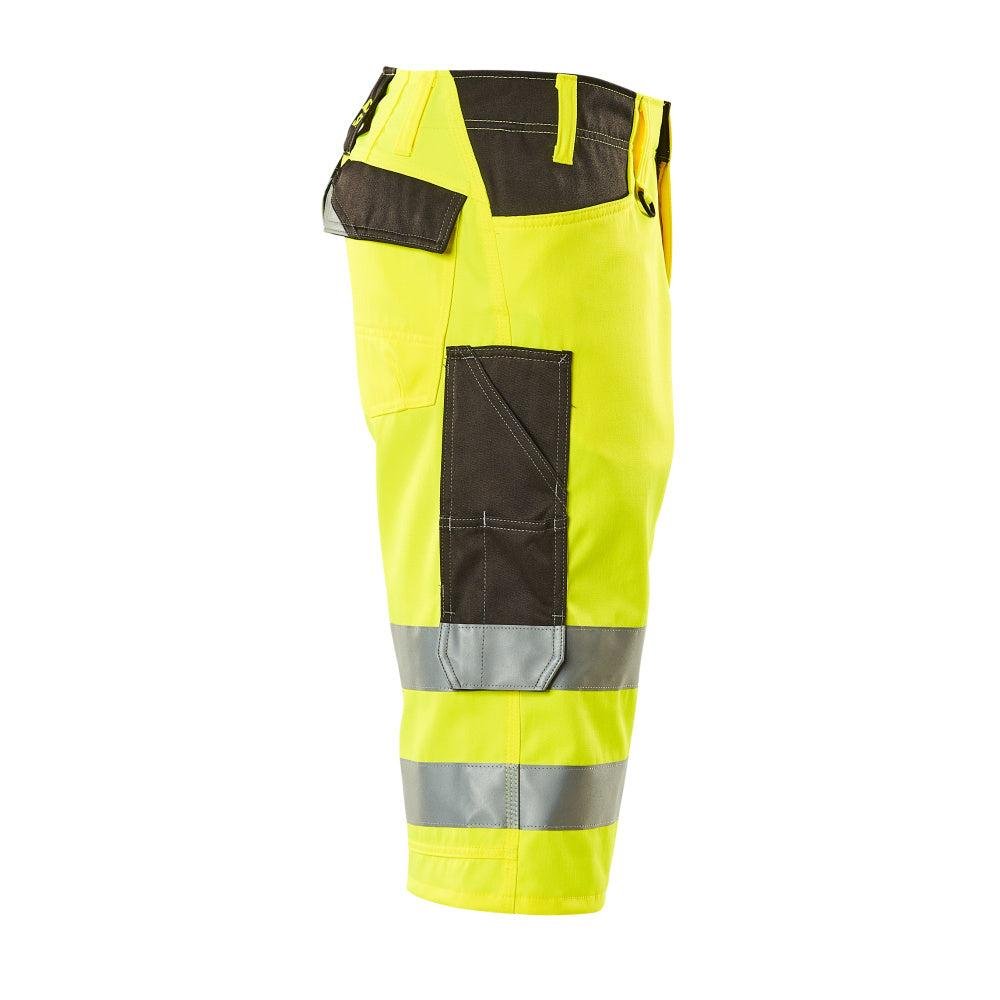 MASCOT® Luton pantalon trois-quarts, jaune haute visibilité/anthracite foncé