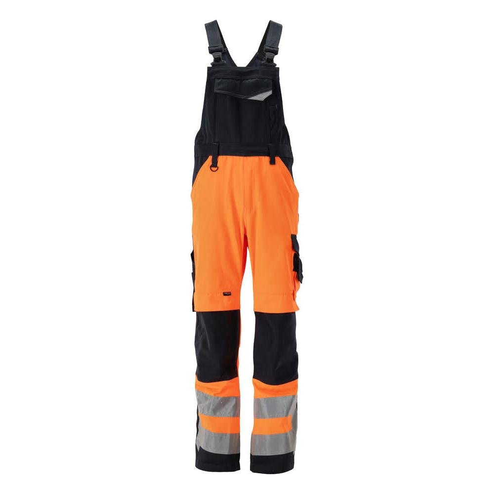 MASCOT® Newcastle salopette, haute visibilité orange/noir-bleu