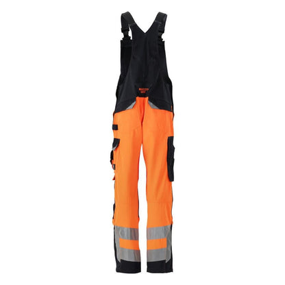 MASCOT® Newcastle salopette, haute visibilité orange/noir-bleu