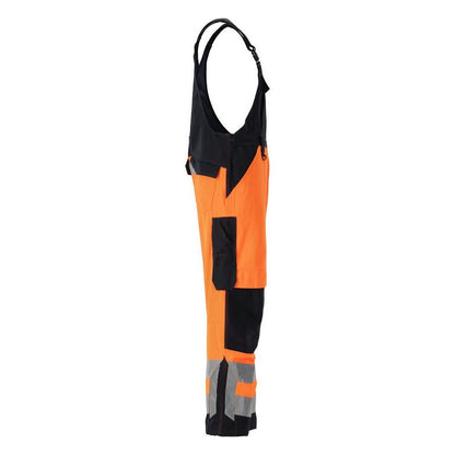 MASCOT® Newcastle salopette, haute visibilité orange/noir-bleu