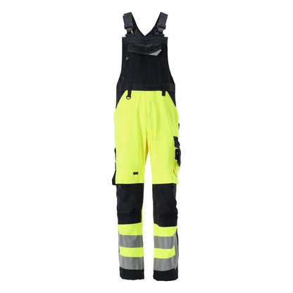 MASCOT® Newcastle salopette, jaune haute visibilité/noir-bleu