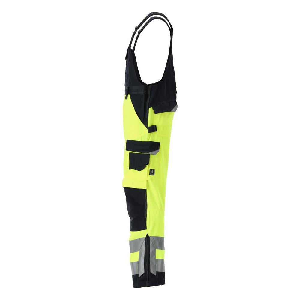 MASCOT® Newcastle salopette, jaune haute visibilité/noir-bleu