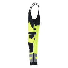 MASCOT® Newcastle salopette, jaune haute visibilité/noir-bleu