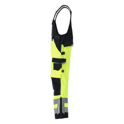 MASCOT® Newcastle salopette, jaune haute visibilité/noir-bleu