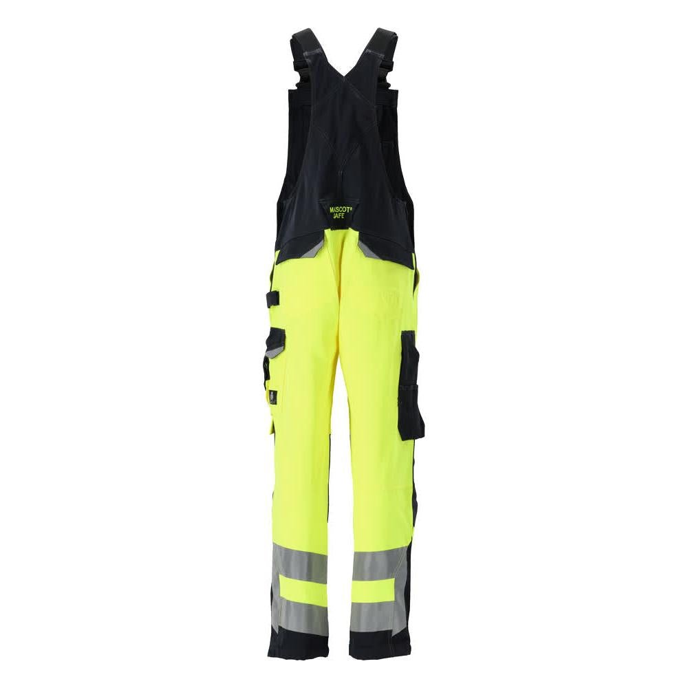 MASCOT® Newcastle salopette, jaune haute visibilité/noir-bleu