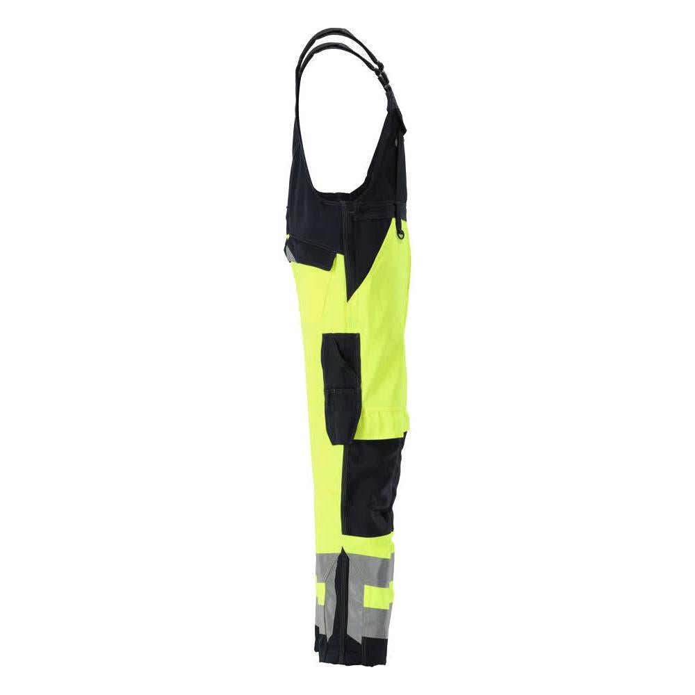 MASCOT® Newcastle salopette, jaune haute visibilité/noir-bleu