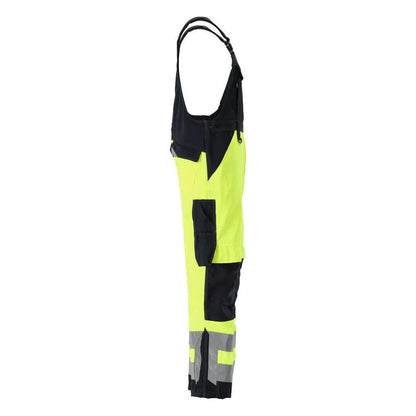 MASCOT® Newcastle salopette, jaune haute visibilité/noir-bleu