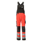 MASCOT® Newcastle salopette, rouge haute visibilité/anthracite foncé