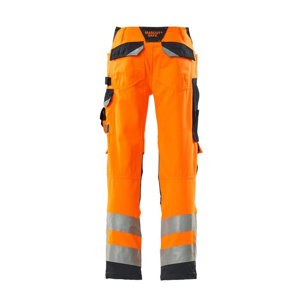 MASCOT® Kendal pantalon haute visibilité orange/noir-bleu