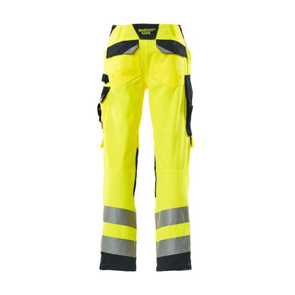 MASCOT® Kendal pantalon haute visibilité jaune/noir-bleu