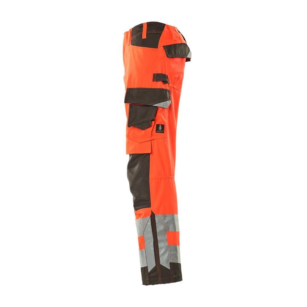 MASCOT® Kendal pantalon, rouge haute visibilité/anthracite foncé