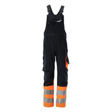 MASCOT® Sunderland salopette, noir bleu/orange haute visibilité