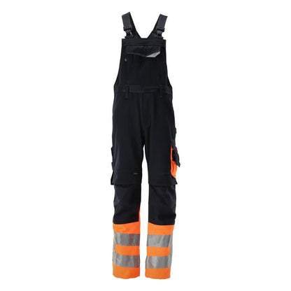 MASCOT® Sunderland salopette, noir bleu/orange haute visibilité