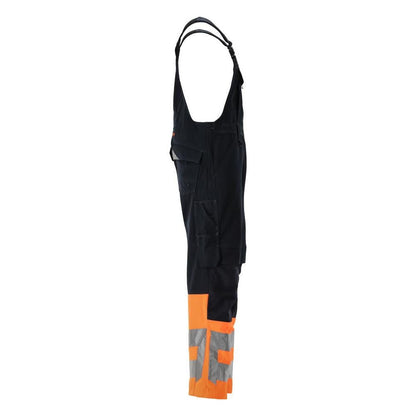MASCOT® Sunderland salopette, noir bleu/orange haute visibilité