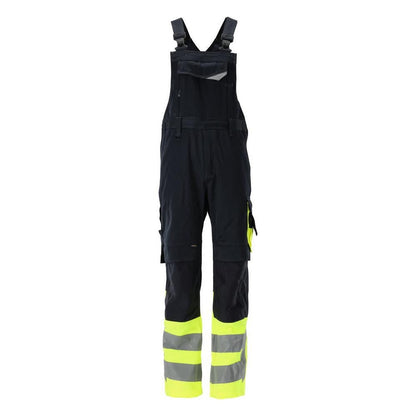 MASCOT® Sunderland salopette, noir bleu/jaune haute visibilité