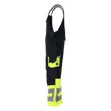 MASCOT® Sunderland salopette, noir bleu/jaune haute visibilité
