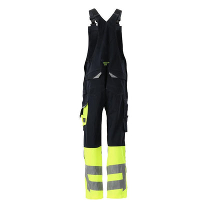 MASCOT® Sunderland salopette, noir bleu/jaune haute visibilité