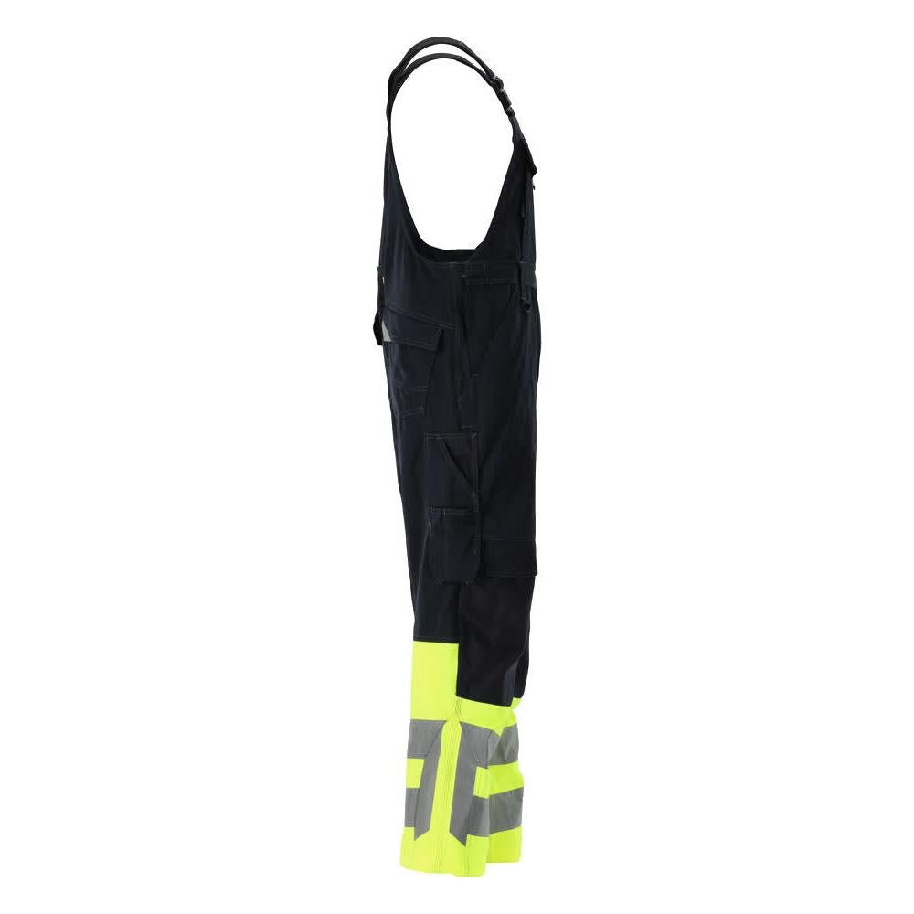MASCOT® Sunderland salopette, noir bleu/jaune haute visibilité