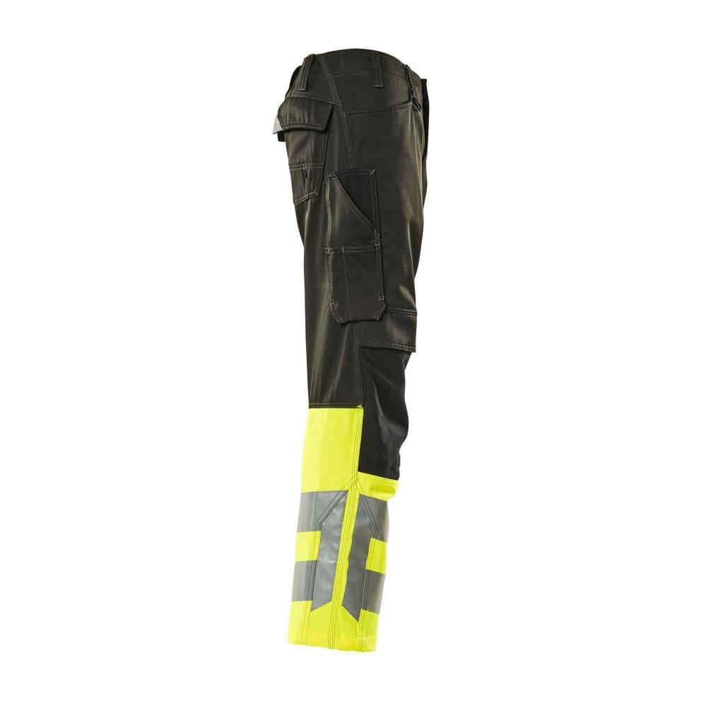 Pantalon MASCOT® Leeds, noir/jaune haute visibilité