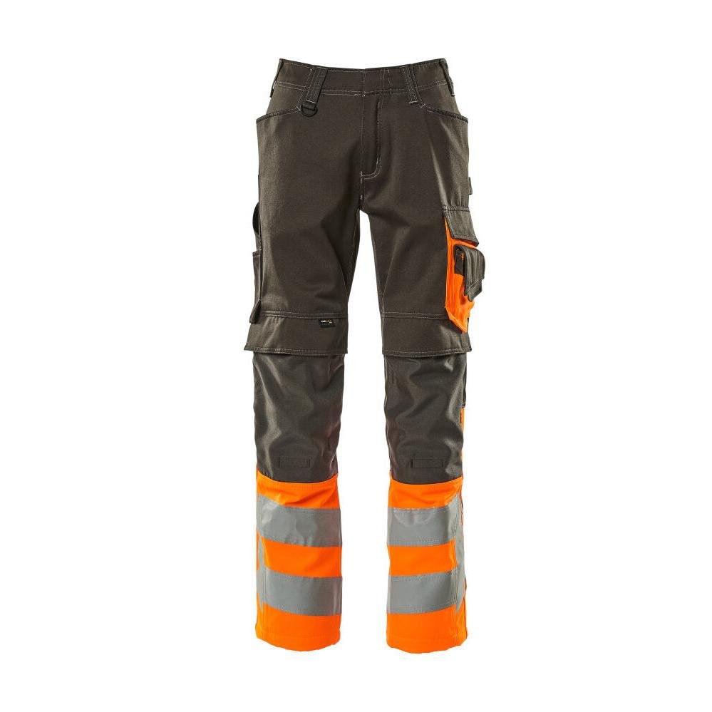 Pantalon MASCOT® Leeds, anthracite foncé/orange haute visibilité