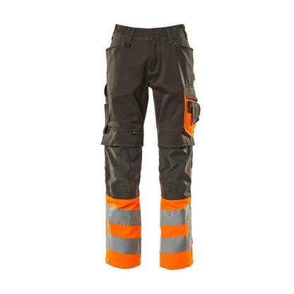 Pantalon MASCOT® Leeds, anthracite foncé/orange haute visibilité
