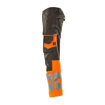Pantalon MASCOT® Leeds, anthracite foncé/orange haute visibilité