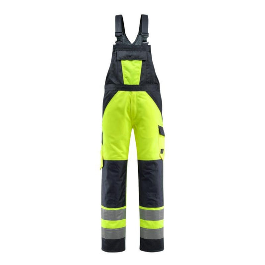 MASCOT® Gosford salopette, jaune haute visibilité/noir-bleu