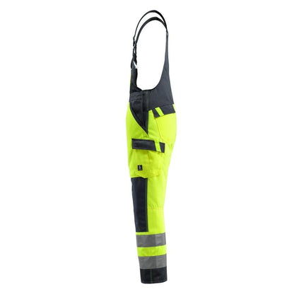 MASCOT® Gosford salopette, jaune haute visibilité/noir-bleu
