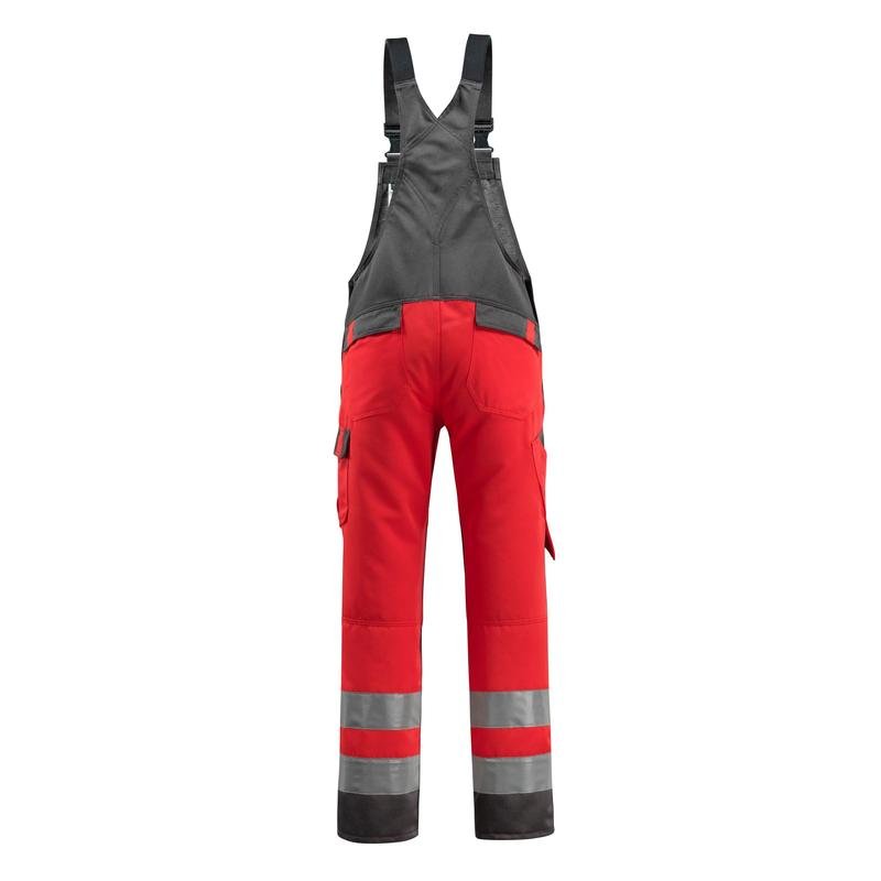 MASCOT® Gosford salopette, rouge haute visibilité/anthracite foncé