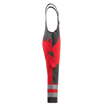MASCOT® Gosford salopette, rouge haute visibilité/anthracite foncé