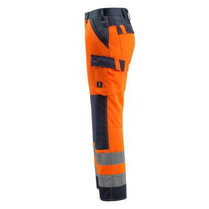 Pantalon MASCOT® Maitland, haute visibilité orange/noir-bleu