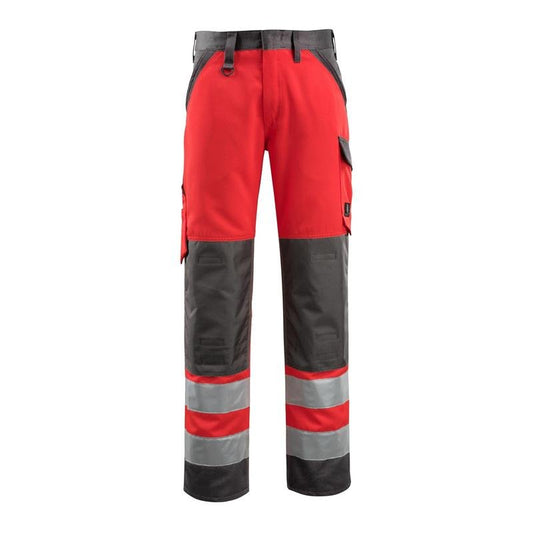 Pantalon MASCOT® Maitland, rouge haute visibilité/anthracite foncé
