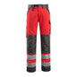 Pantalon MASCOT® Maitland, rouge haute visibilité/anthracite foncé