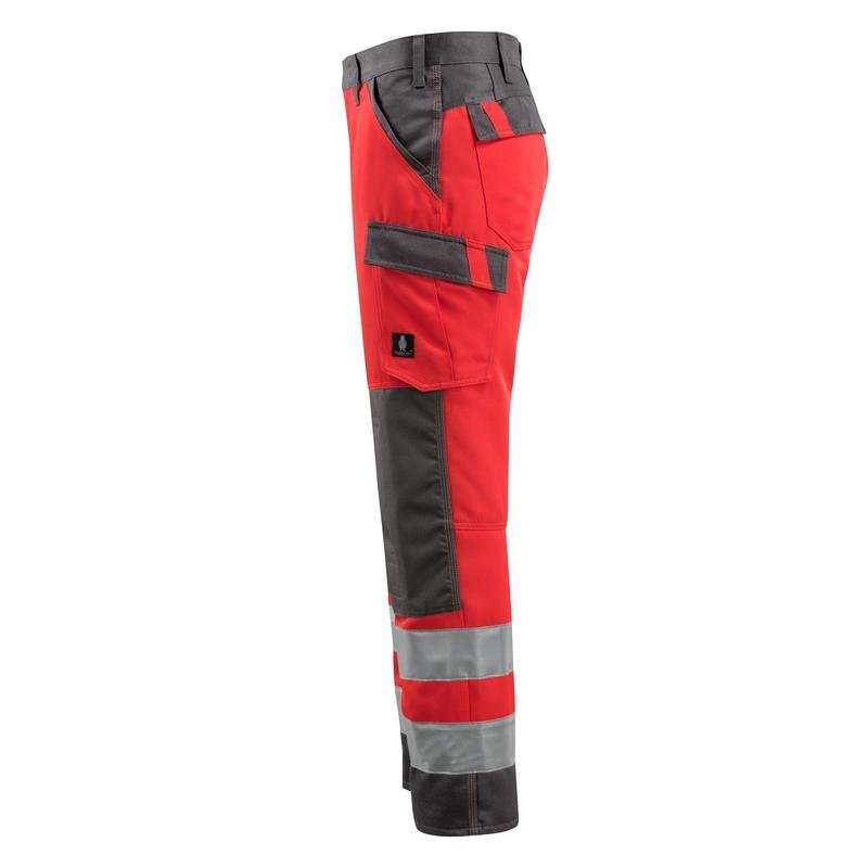 Pantalon MASCOT® Maitland, rouge haute visibilité/anthracite foncé