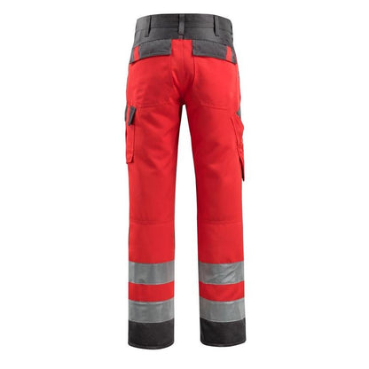 Pantalon MASCOT® Maitland, rouge haute visibilité/anthracite foncé