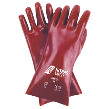 Gants NITRAS PVC, rouge, jersey coton EN 388 | Paquet (12 paires)