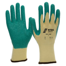NITRAS GRIP, gants en latex, jaune/vert