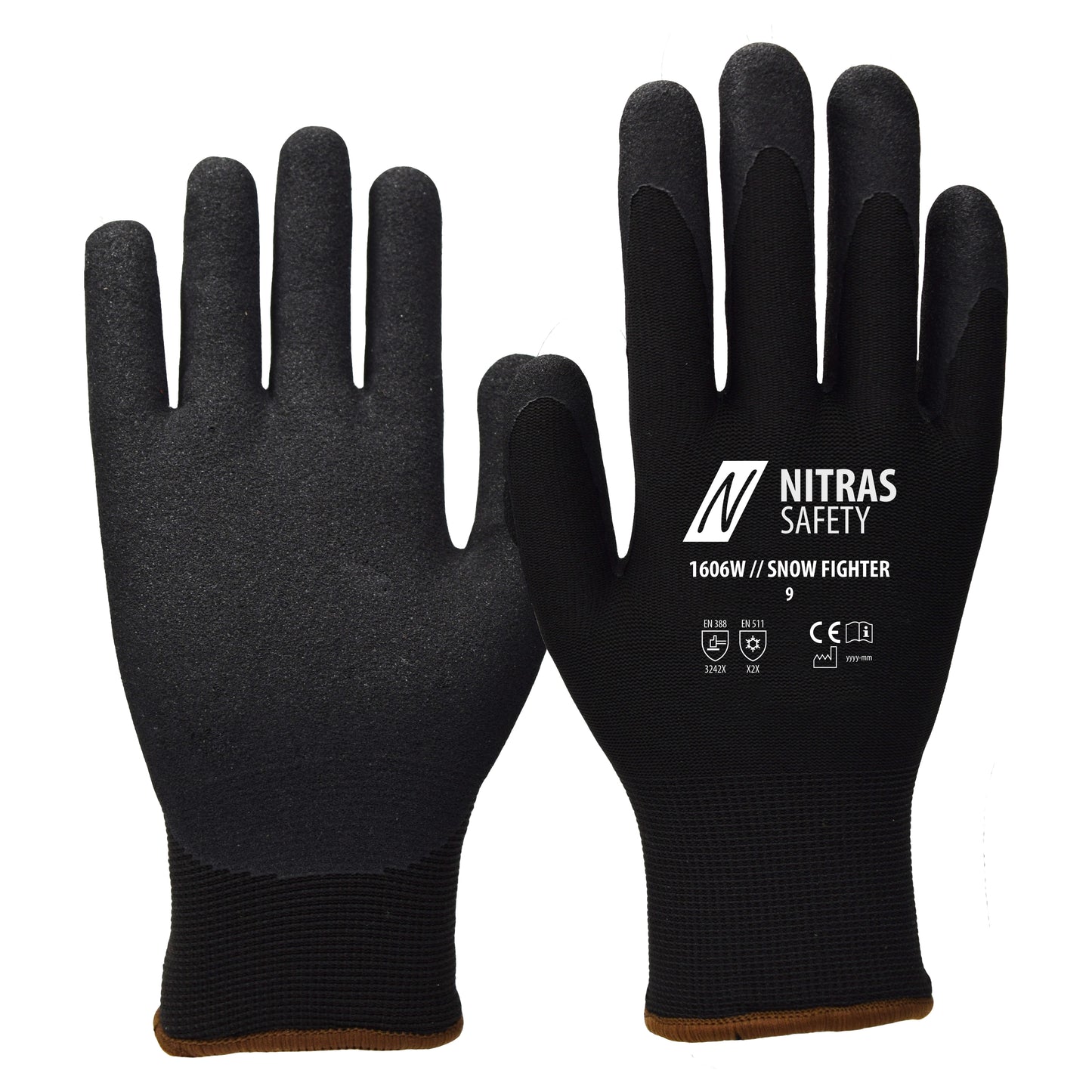 NITRAS SNOW FIGHTER, gants d'hiver, noir